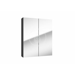 Kielle - Vega Zrkadlová skrinka, 60x73x15 cm, matná čierna 50118604 vyobraziť