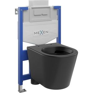 MEXEN/S - WC predstenová inštalačná sada Fenix XS-U s misou WC Rico, čierna mat 6853372XX85 vyobraziť