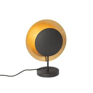 Stolná lampa Art Deco čierna so zlatou - Emilienne vyobraziť