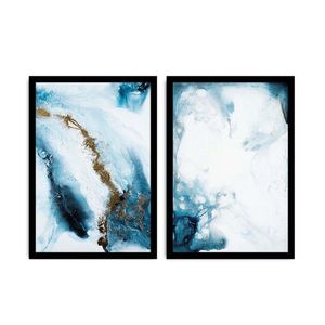 Súprava nástenných obrazov Mramory 36x51 cm 2 ks modrá vyobraziť