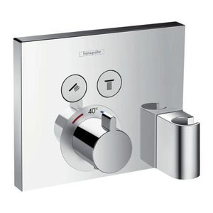 Hansgrohe ShowerSelect - Termostat pod omietku pre 2 spotrebiče s prípojkou hadice a sprchovým držiakom, chróm 15765000 vyobraziť