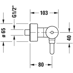 Duravit C.1 - Sprchová batéria nástenná, chróm C14230000010 vyobraziť