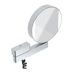 Emco Cosmetic mirrors Prime - Kozmetické zrkadlo nástenné s LED osvetlením so skrutkovitým káblom a prepínačom, 3 a 7 násobné zväčšovanie, chróm 109506018 vyobraziť