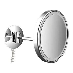 Emco Cosmetic mirrors Pure LED - Nástenné okrúhle LED-holiace a kozmetické zrkadlo s osvetleným dotykovým senzorom a skrutkovicový kábel, 3 násobné zväčšovanie, chróm 109406008 vyobraziť