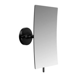 Emco Cosmetic mirrors Pure - Nástenné štvorcové holiace a kozmetické zrkadlo, 132 x 208 mm, 3 násobné zväčšovanie, čierna 109413307 vyobraziť