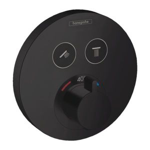 Hansgrohe ShowerSelect S - Termostat pod omietku pre 2 spotrebiče, matná čierna 15743670 vyobraziť