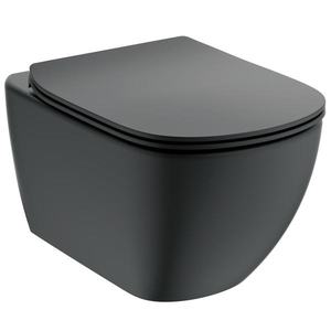 Ideal Standard Tesi - SET Závesné WC s AQUABLADE® + sedátko ultra ploché Soft-Close, hodvábná čierna T3546V3 vyobraziť