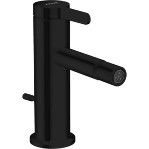 Axor One - Páková bidetová batéria s odtokovou súpravou s tiahlom, čierna matná 48210670 vyobraziť