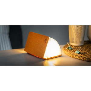 Oranžová malá LED stolová lampa v tvare knihy Gingko Booklight vyobraziť