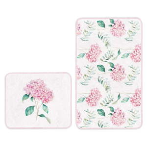 Bielo-ružové kúpeľňové predložky v súprave 2 ks 60x100 cm - Mila Home vyobraziť