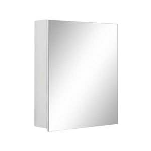Biela nástenná kúpeľňová skrinka so zrkadlom Støraa Wisla, 60 x 70 cm vyobraziť
