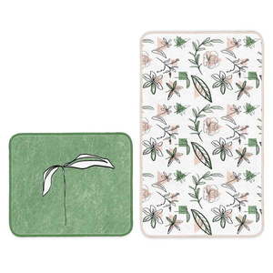 Bielo-zelené kúpeľňové predložky v súprave 2 ks 60x100 cm - Mila Home vyobraziť