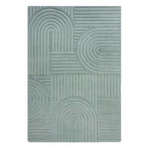 Tyrkysovomodrý vlnený koberec Flair Rugs Zen Garden, 160 x 230 cm vyobraziť