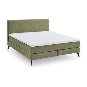 Zelená boxspring posteľ 160x200 cm ANCONA – Meise Möbel vyobraziť