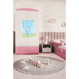 Detská skriňa Babydreams 90 cm medvedík ružový vyobraziť