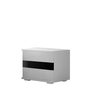 Nočný stolík LUCCA 45 cm biela/čierna vyobraziť