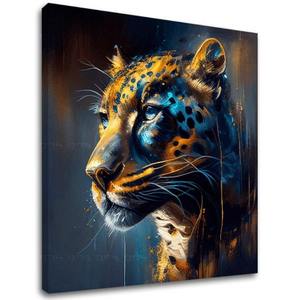 Dekoratívna maľba na plátne - PREMIUM ART - Jaguar's Grace in the Wild vyobraziť