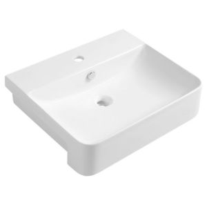 ISVEA - SOTT AQUA keramické umývadlo polozápustné, 59x49cm, biela 10SQ51058 vyobraziť