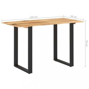 Jedálenský stôl masívne drevo / oceľ Dekorhome 118x58x76 cm vyobraziť