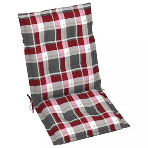 Podušky na záhradné stoličky 2 ks Dekorhome Biela / červená vyobraziť