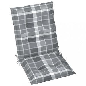 Podušky na záhradné stoličky 2 ks Dekorhome Sivá kocka vyobraziť