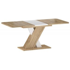 Jedálenský stôl rozkladací EXEL Signal Biela / dub wotan vyobraziť