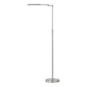 LED stojacia lampa v striebornej farbe s kovovým tienidlom (výška 130 cm) Nami – Fischer & Honsel vyobraziť