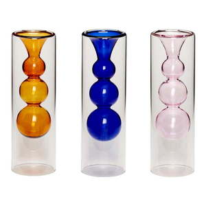 Súprava 3 sklenených váz Hübsch Colors, výška 23 cm vyobraziť