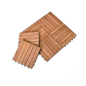 Podlahové dlaždice z jaseňového dreva v súprave 6 ks Rojaplast - Thermowood vyobraziť