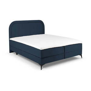 Tmavomodrá boxspring posteľ s úložným priestorom 180x200 cm Eclipse – Cosmopolitan Design vyobraziť