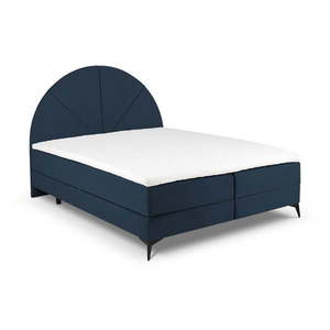 Tmavomodrá boxspring posteľ s úložným priestorom 180x200 cm Sunset – Cosmopolitan Design vyobraziť