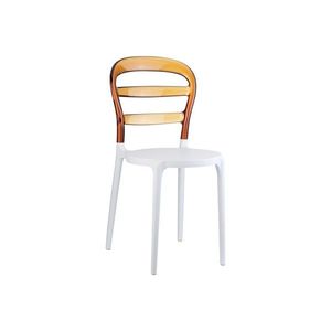 Jedálenská stolička Dekorhome Biela / hnedá vyobraziť