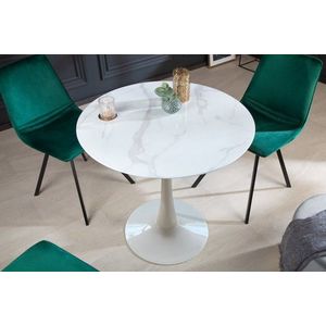 Jedálenský stôl BIAS Dekorhome Bielo-sivý mramor vyobraziť