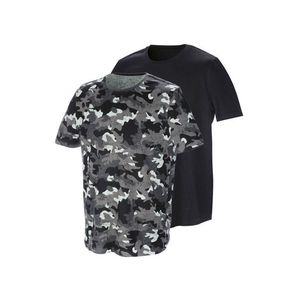 PARKSIDE® Pánske tričko, 2 kusy (S (44/46), čierna/vzor) vyobraziť
