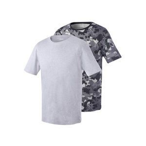 PARKSIDE® Pánske tričko, 2 kusy (S (44/46), sivá/vzor) vyobraziť