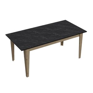 Jedálenský stôl LORENZ 90 cm čierna/hnedá vyobraziť