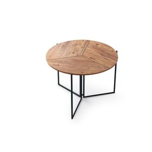 Jedálenský stôl YAPRAK 100 cm čierny/borovica vyobraziť
