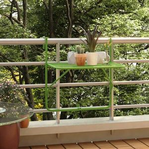Závesný balkónový stolík Dekorhome Zelená vyobraziť