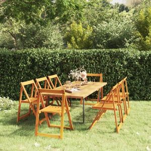 Skladacia záhradná stolička 8 ks akáciové drevo Dekorhome vyobraziť