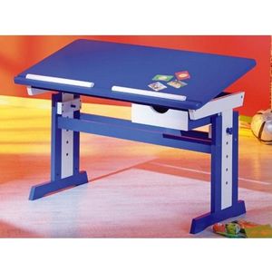Písací stôl Paco, modrý/biely% vyobraziť