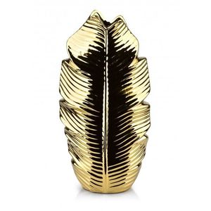 Keramická váza LEAF 35 cm zlatá vyobraziť