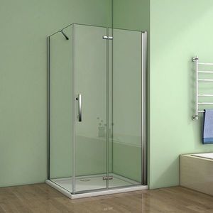 H K - Štvorcový sprchovací kút MELODY 90x90 cm sa zalamovacím dverami vrátane sprchovej vaničky z liateho mramoru SE-MELODYB89090 / SE- ROCKY9090 vyobraziť