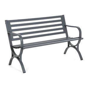 Záhradná kovová lavička GH746318 sivá vyobraziť