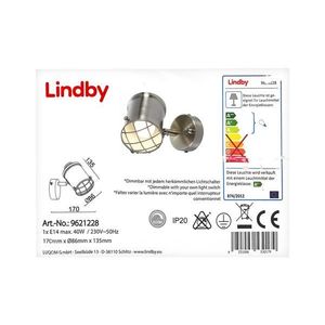 Lindby Lindby - LED Stmievateľné nástenné svietidlo EBBI 1xE14/5W/230V vyobraziť