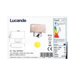 Lucande Lucande - LED Nástenná lampa VIRVE 1XLED/13, 4W/230V + 1xLED/3, 4W/230V vyobraziť