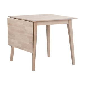 Matne lakovaný sklápací dubový jedálenský stôl Rowico Mimi, 80 x 80 cm vyobraziť