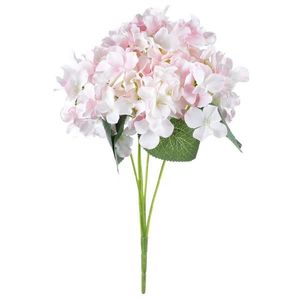Puget hortenzií, 5 kvetov, 25 x 38 x 25 cm, ružovo-biela vyobraziť