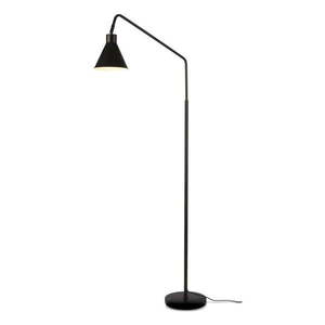 Čierna stojacia lampa s kovovým tienidlom (výška 153 cm) Lyon – it's about RoMi vyobraziť