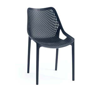 Čierna plastová záhradná stolička Bilros - Rojaplast vyobraziť