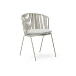 Biela kovová záhradná stolička Saconca - Kave Home vyobraziť